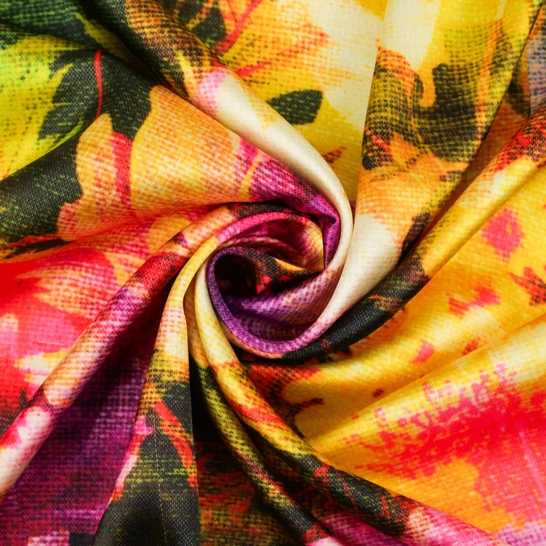 LAST DANCE COLLECTION - SATIN PRINTS - ABSTRACT FLORAL - Image 3