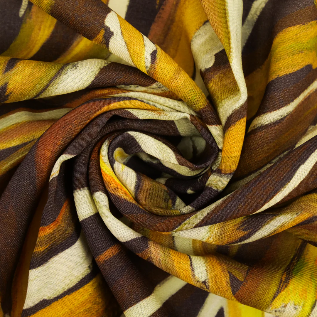MARLOWE -RAYON VOILE PRINTS-ABSTRACT LEAVES - Image 2