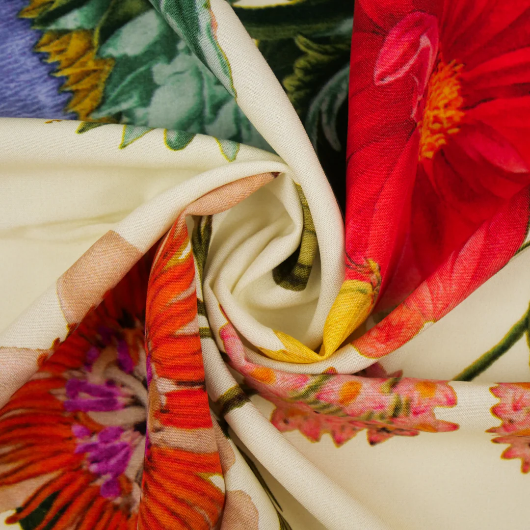 MILA COLLECTION-RAYON POPLIN PRINTS-LARGE BOTANICAL - Image 2