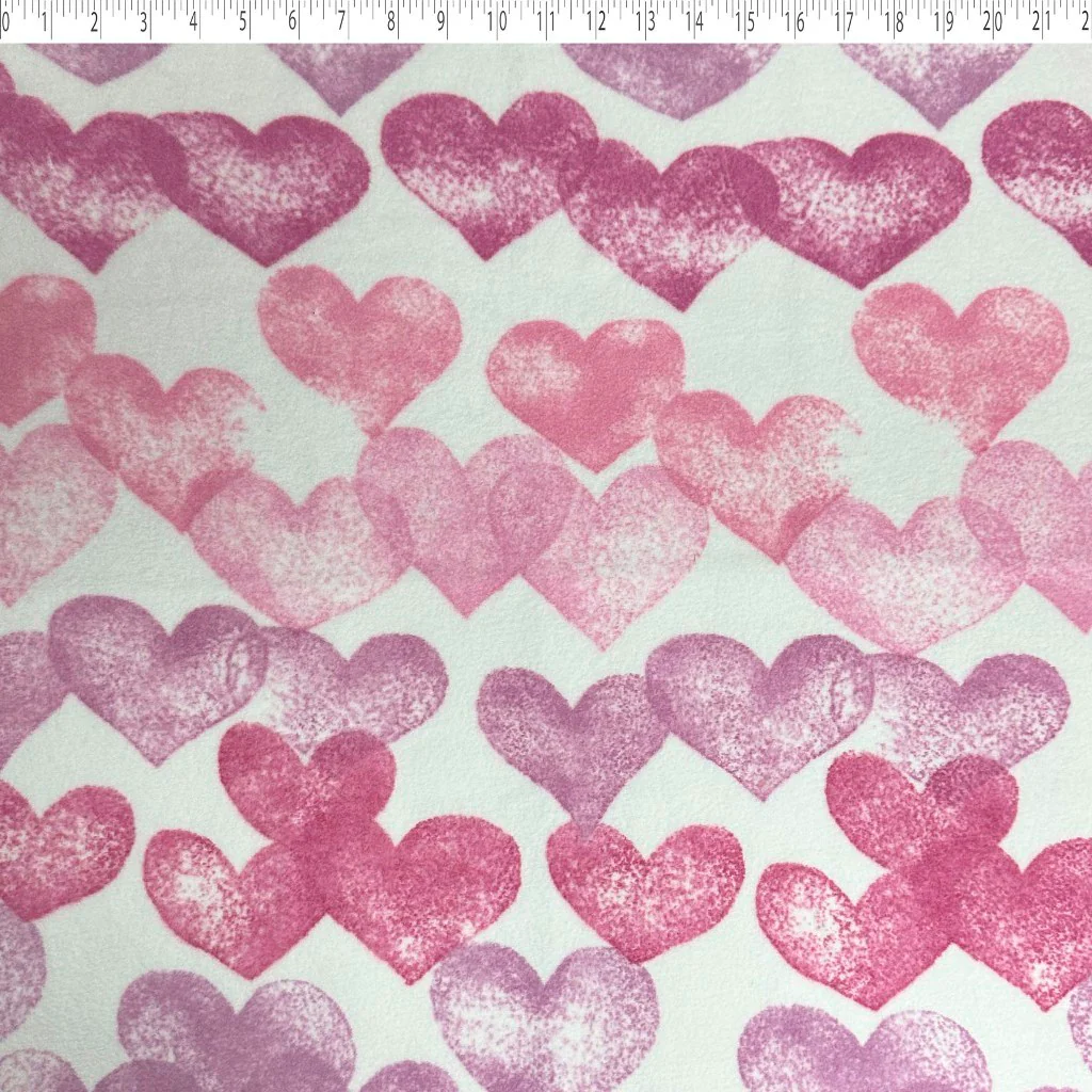 MOUNTAIN FLEECE PRINTS BABY - HEARTS IN A ROW - Image 2