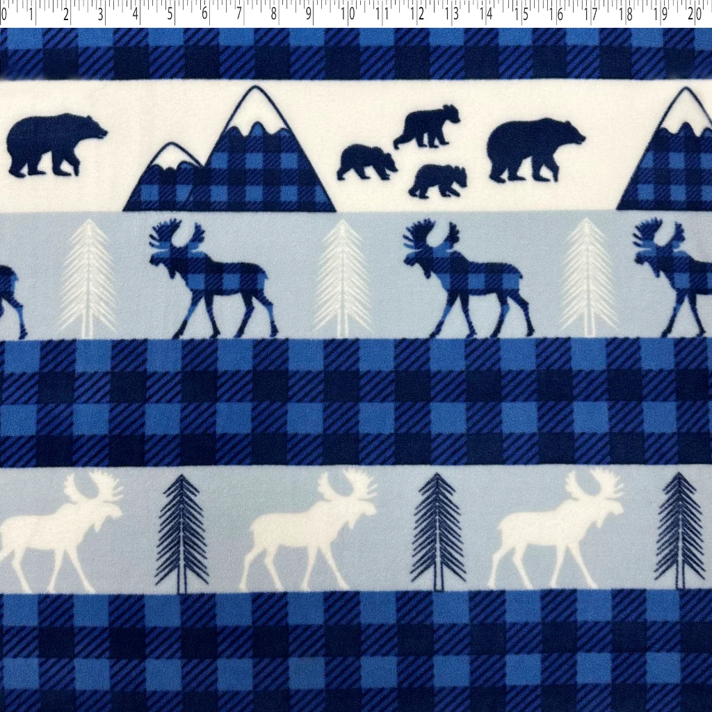MOUNTAIN FLEECE PRINTS - BUFFALO CHECK STRIPE - Image 2