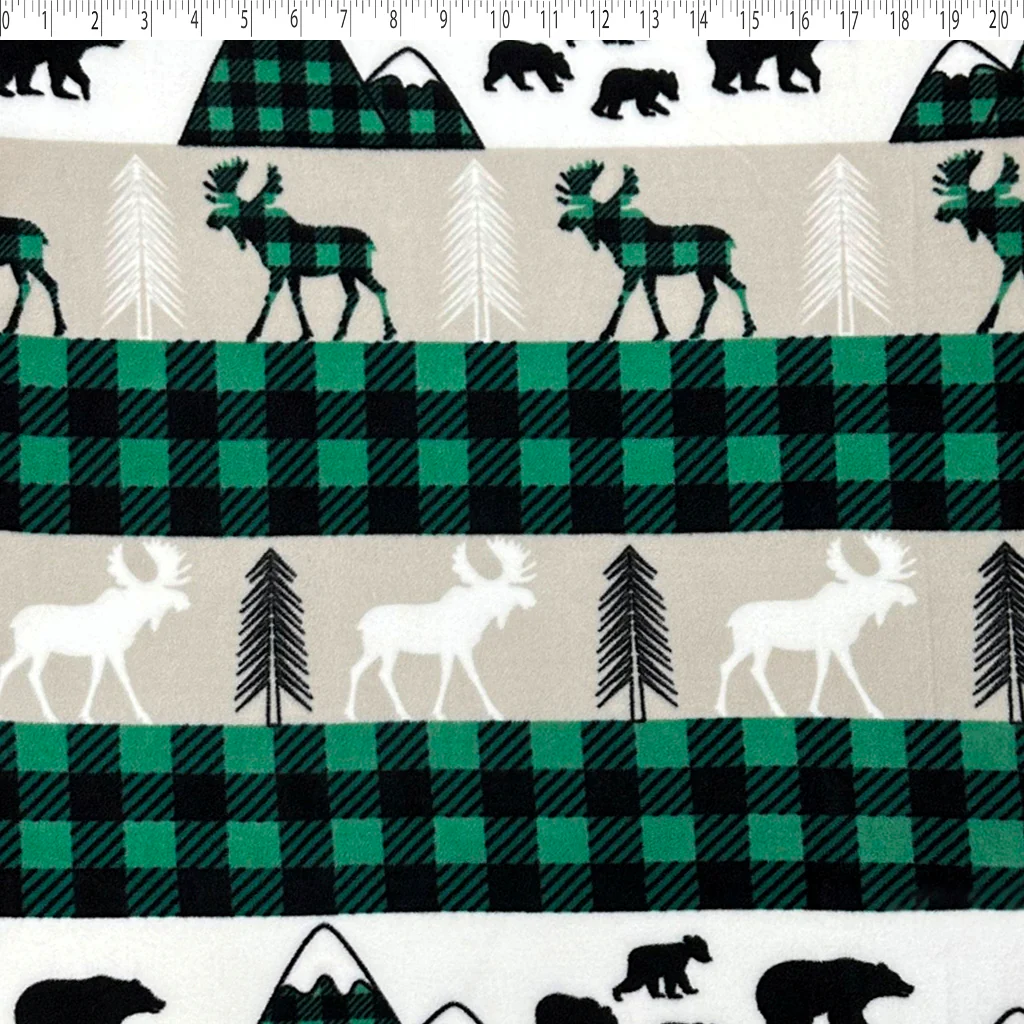 MOUNTAIN FLEECE PRINTS - BUFFALO CHECK STRIPE - Image 3