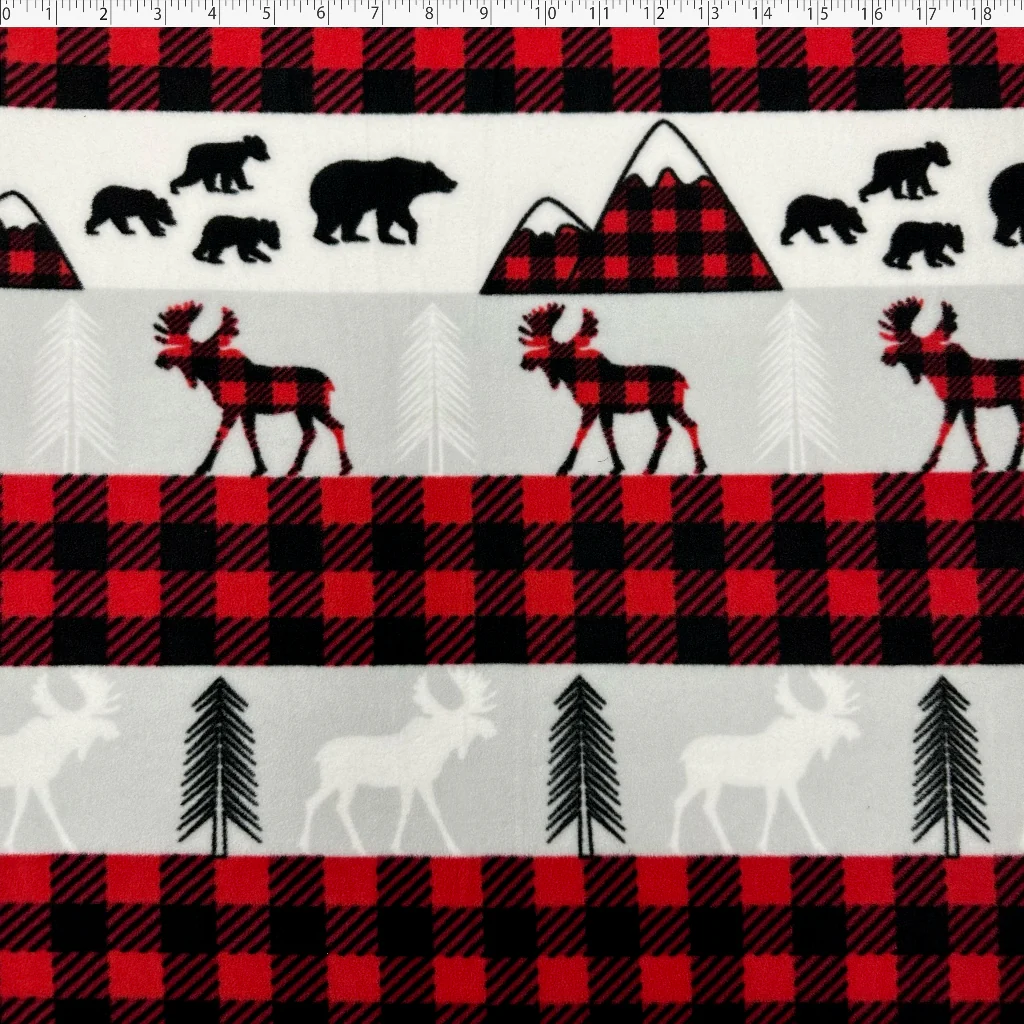 MOUNTAIN FLEECE PRINTS - BUFFALO CHECK STRIPE - Image 4