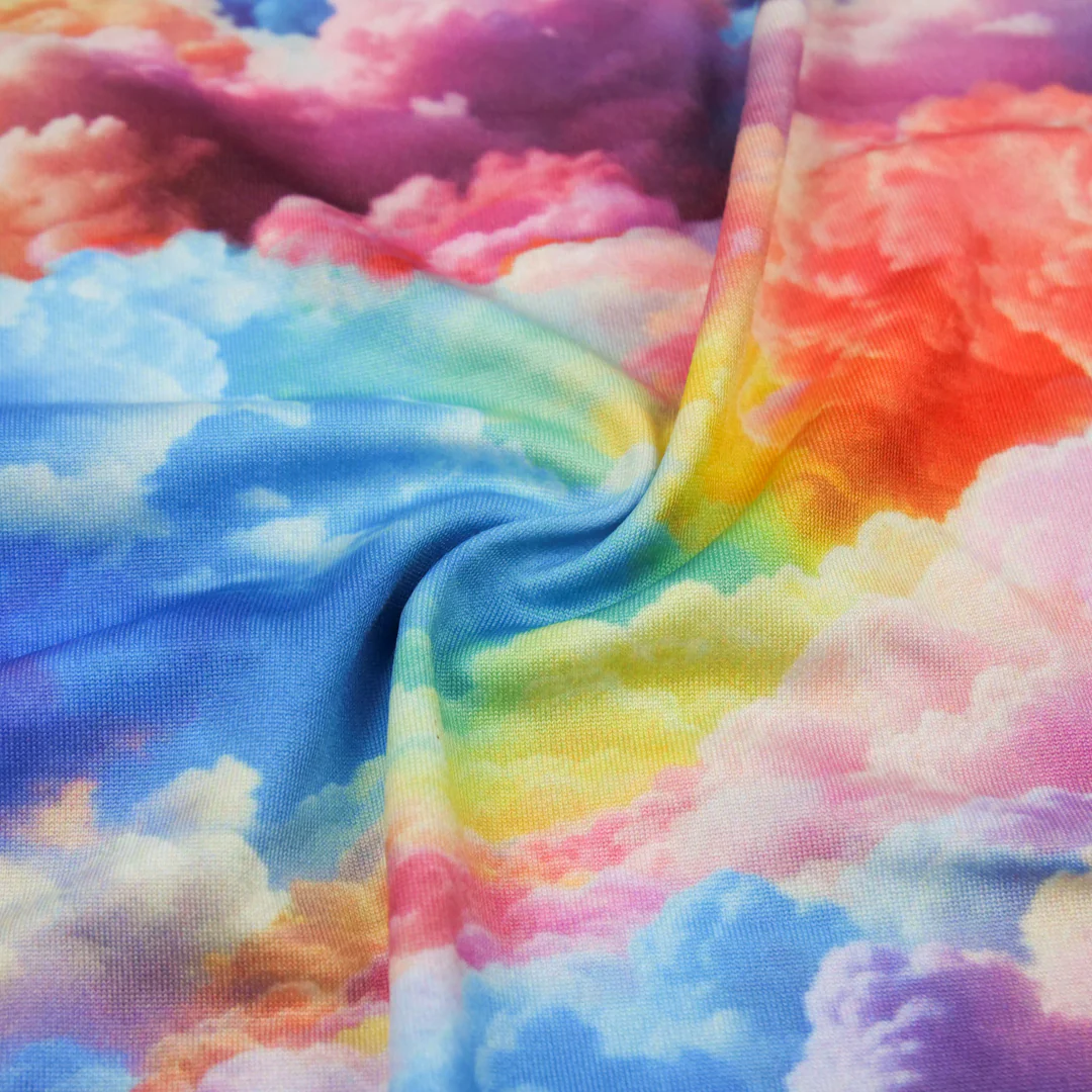 OLIVIA - KNIT PRINTS - MULTI COLORED CLOUDS - Image 2