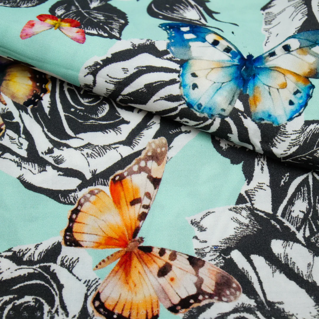OLIVIA - RAYON PRINTS - ROSES/BUTTERFLIES - Image 2