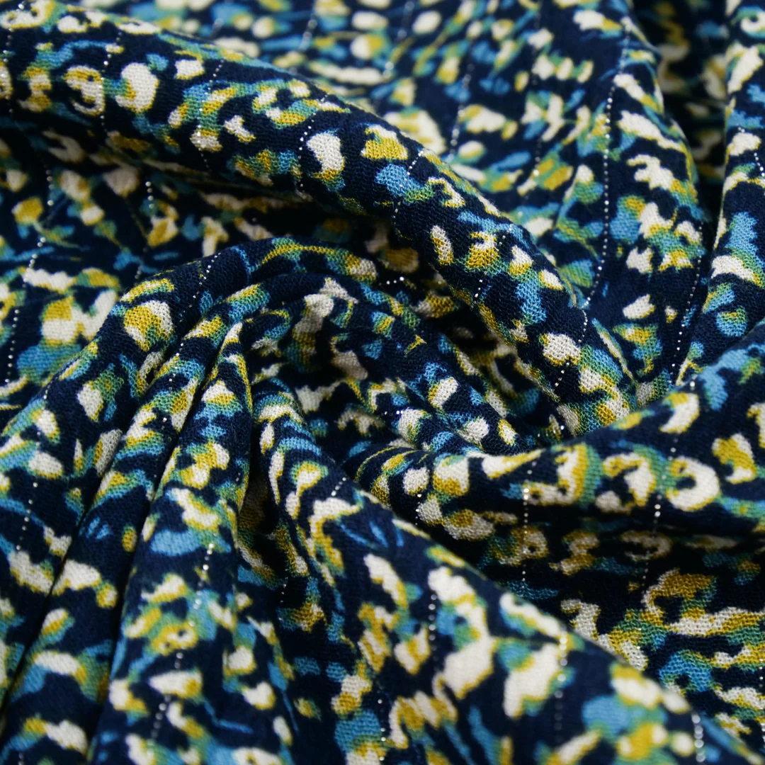 PANDORA - METALLIC CRINKLE STRIPE - ABSTRACT LEAVES - Image 3