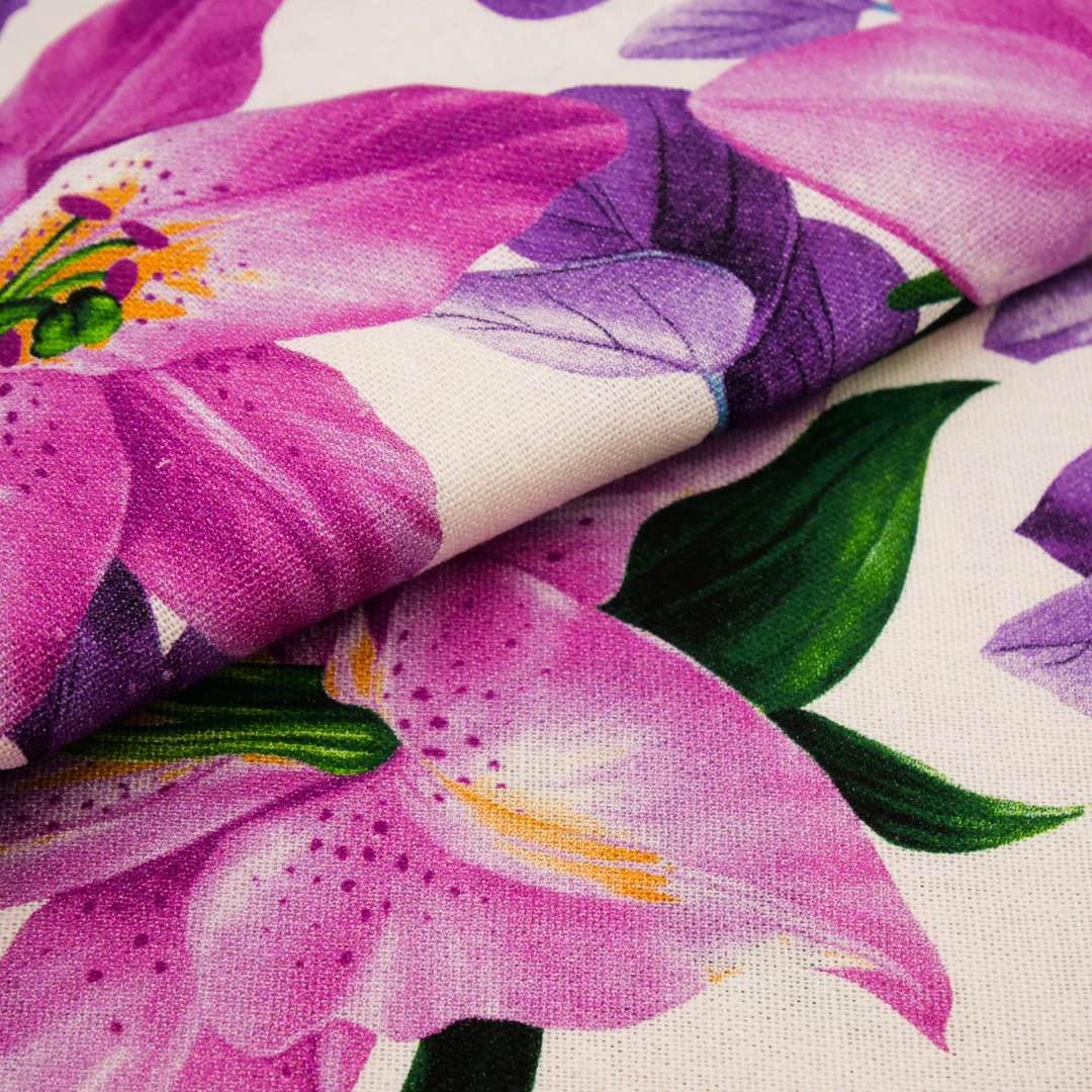 PRETTY POSIES - RAYON LINEN PRINTS - LILIES - Image 2