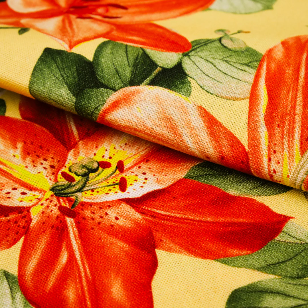 PRETTY POSIES - RAYON LINEN PRINTS - LILIES - Image 2