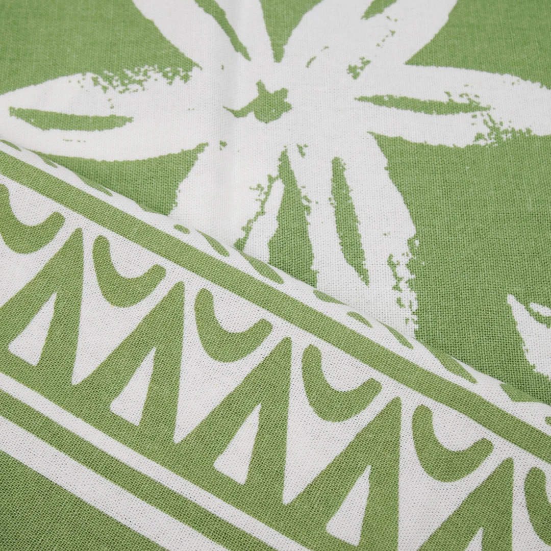 SAN PAULO RAYON/LINEN BLEND PRINTS - FLORAL BORDER - Image 2