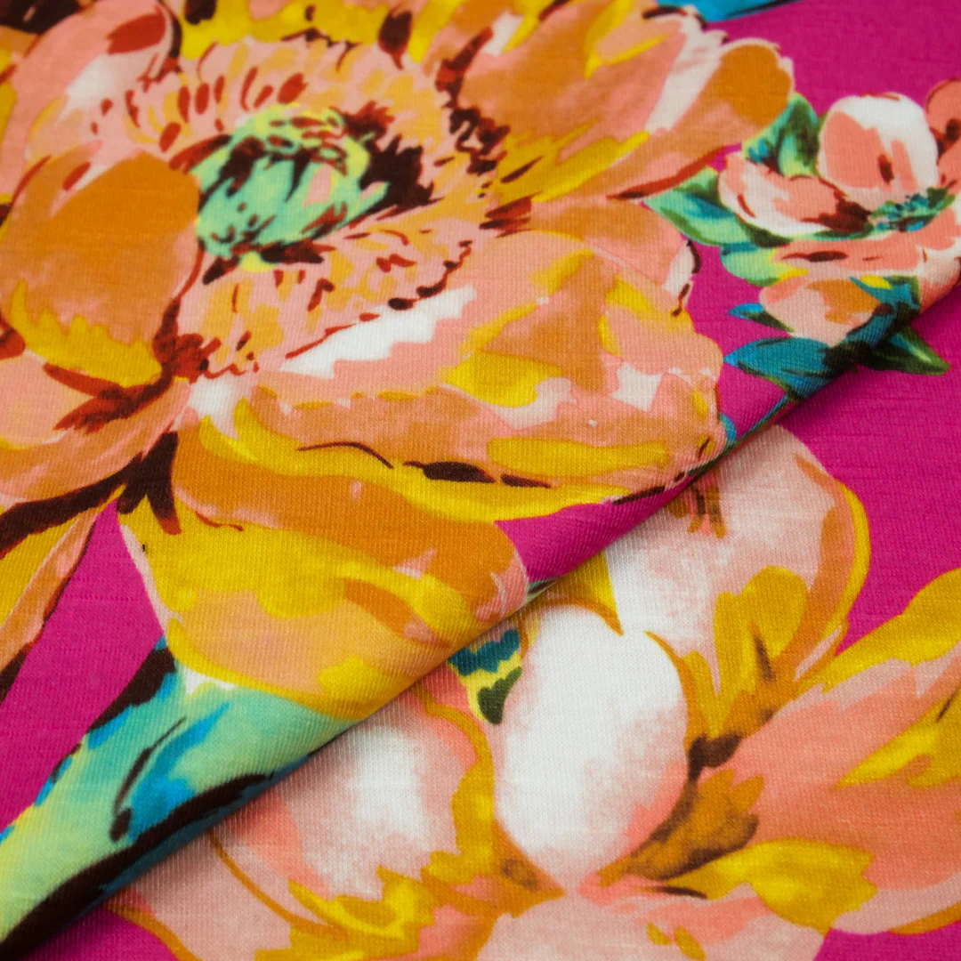 SANTIAGO - SLUB KNIT PRINTS - WATERCOLOR FLORAL - Image 2