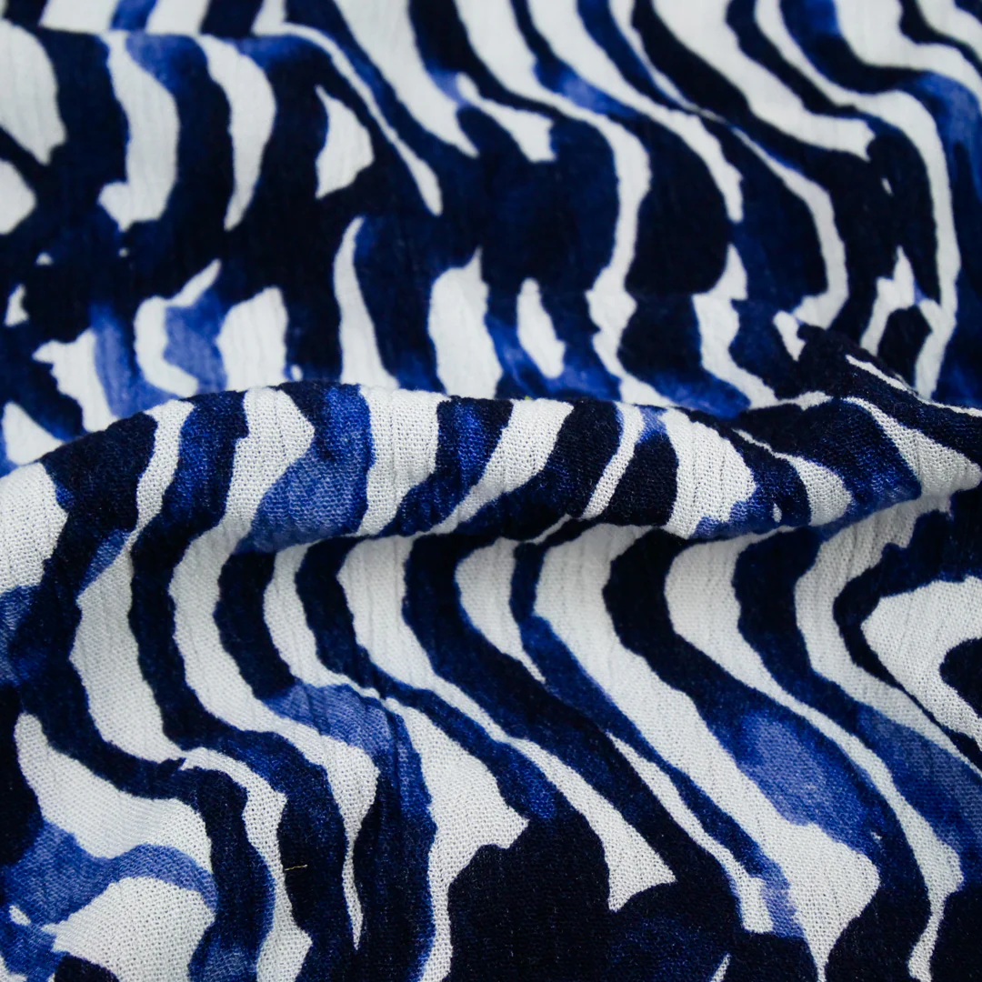 SAVANNAH - RAYON CRINKLE PRINTS - SWIRL SQUIGGLES - Image 2