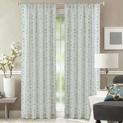 SEVILLE ROD POCKET PANEL 52x96" - SILVER
