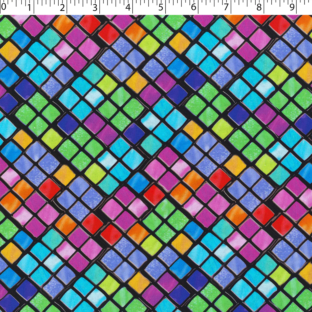 STAINED GLASS COORDINATES - 003 GLASS SQUARES (MULTI)