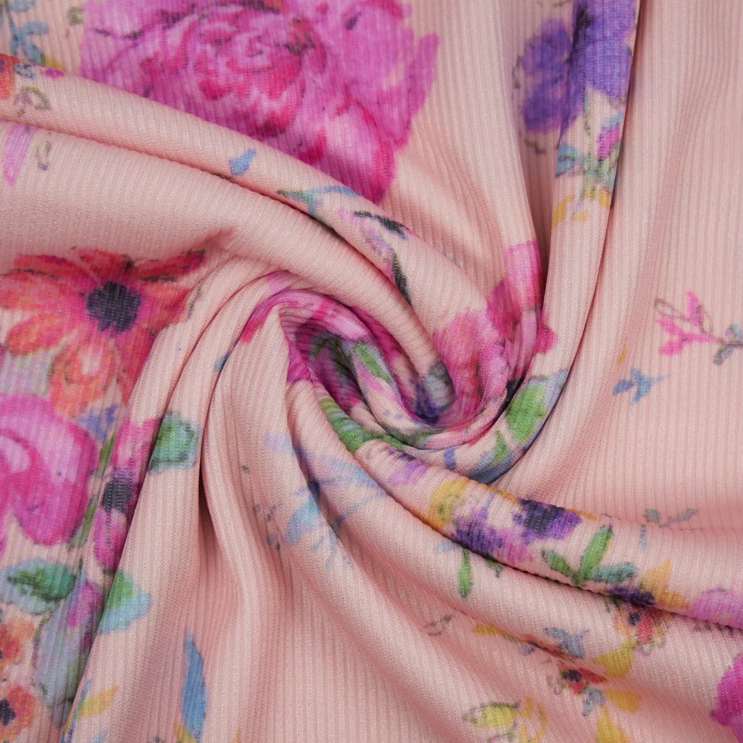 SUMMER SIESTA - RIB KNIT PRINTS - SPACED FLORAL
