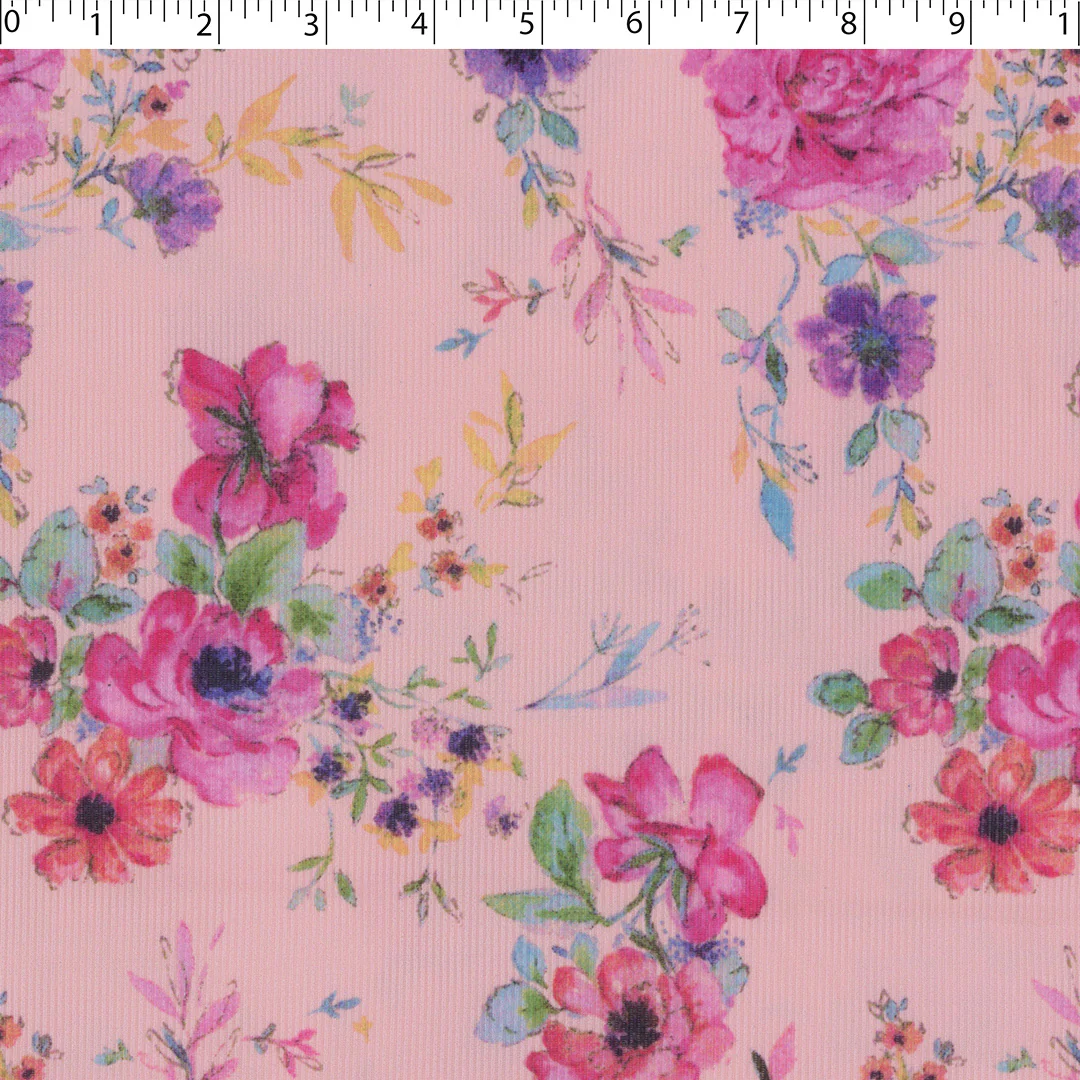 SUMMER SIESTA - RIB KNIT PRINTS - SPACED FLORAL - Image 2