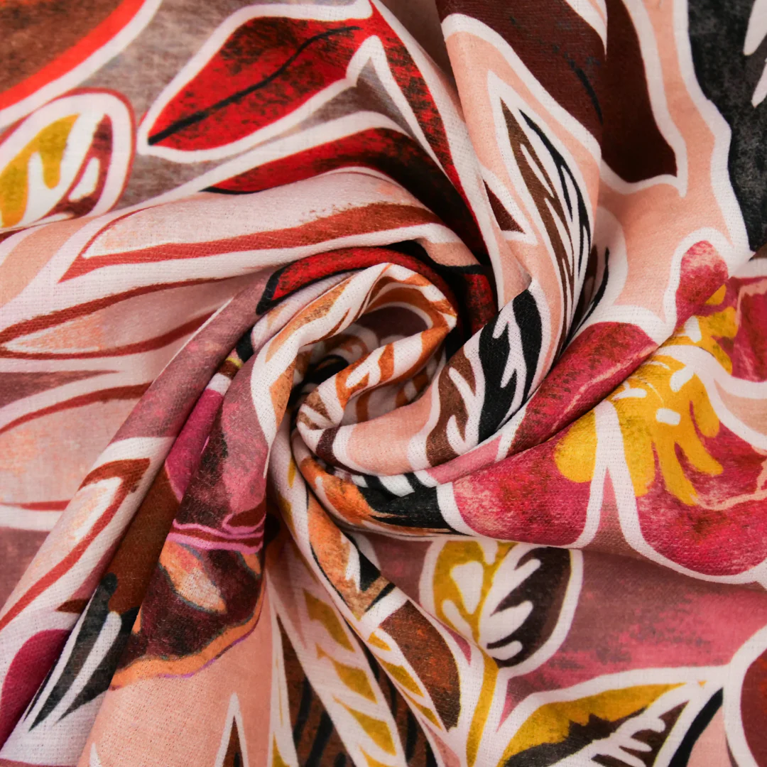 TEXTURA-LINEN LOOK PRINTS-FLAT HIBISCUS - Image 3