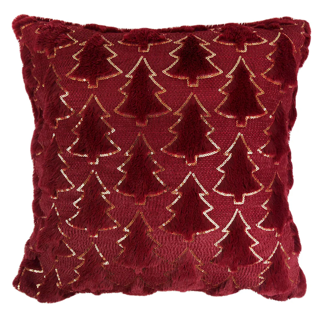 TREES CUSHION COVER - RED