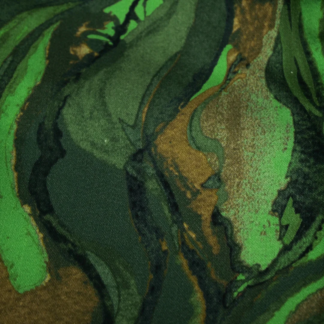 VERDE - RAYON SATIN PRINTS - MARBLE SWIRL - Image 2