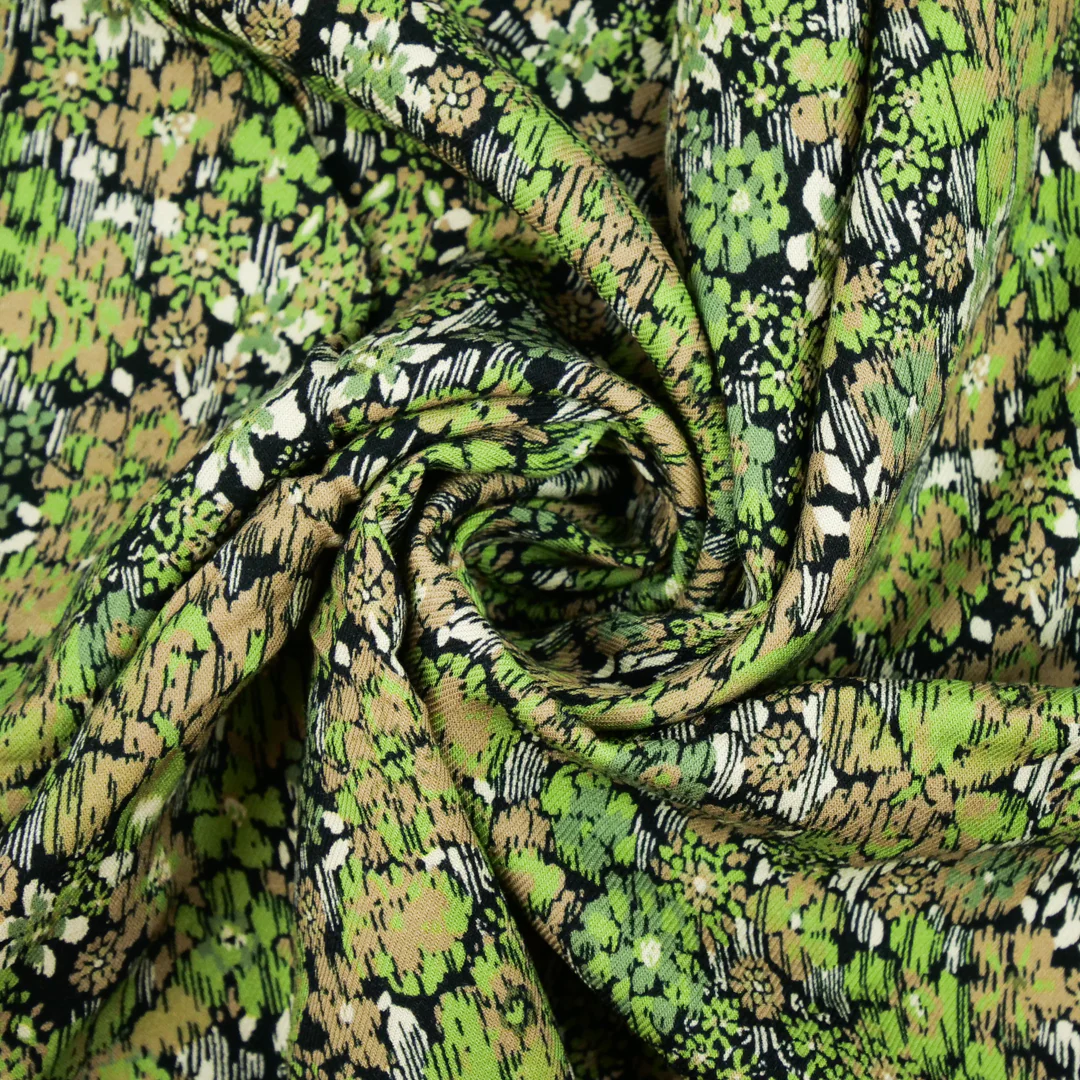 VERDE - RAYON TWILL PRINTS - SMALL FLORAL - Image 3